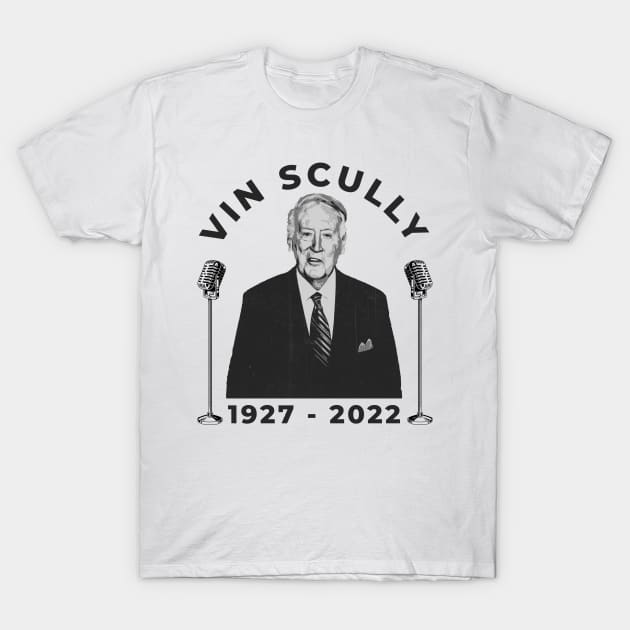 vin scully 1927 - 2022 T-Shirt by Thermul Bidean